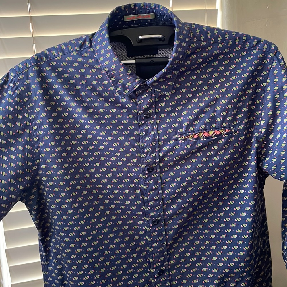 Scotch & Soda Button Down Shirt Size Medium Regular Fit - Picture 3 of 15